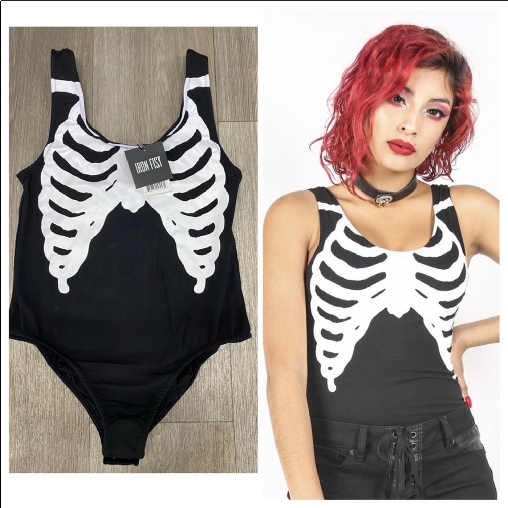 Iron Fist skeleton Bones Bodysuit Halloween